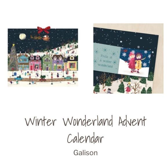Advent Calendar Winter Wonderland Galison Design 25 Windows Ribbon Hanger NWT - Picture 3 of 15